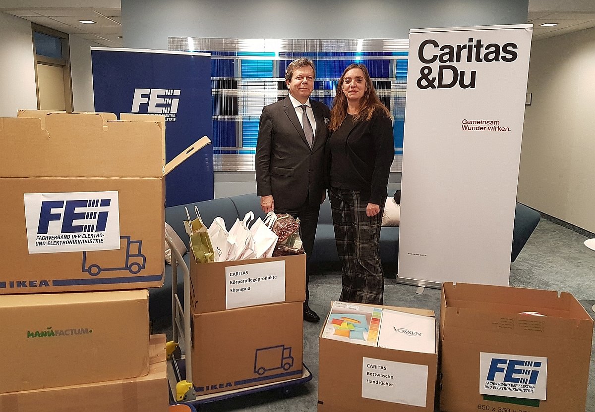 FEEI spendet für Caritas