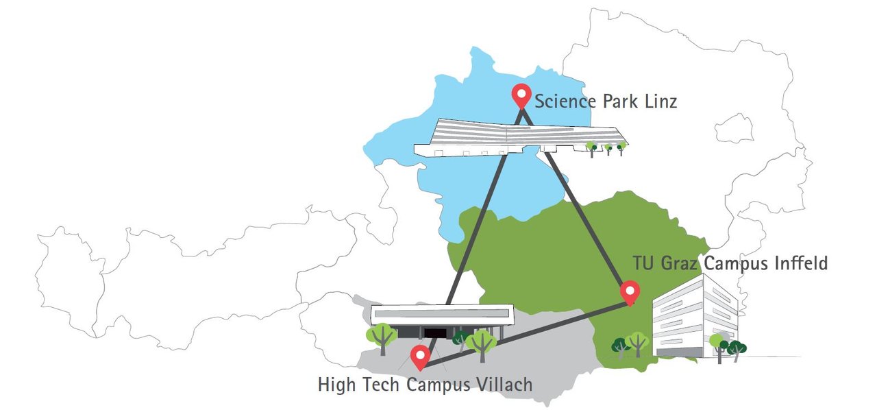 Silicon Austria Labs Map Österreich