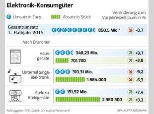 Elektronik-Konsumgüter Umsatz 06/2015
