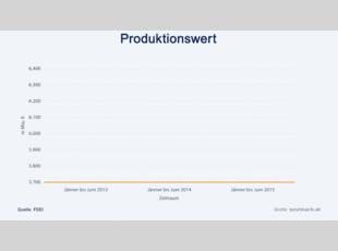 Produktionswert EEI in Österreich im 1. Halbjahr 2015