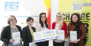 V.l.: Natascha Fux, Andrea Maierhofer, Cristina Herráez Muñoz, Bettina Fauster, Teresa Melchart.